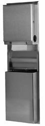 Bobrick ClassicSeries™ Recessed Roll Towel Dispenser/Waste Receptacle ...