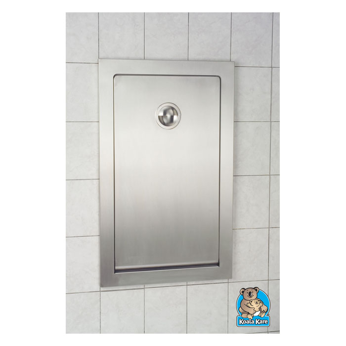 Recessed stainless steel baby changing station deals